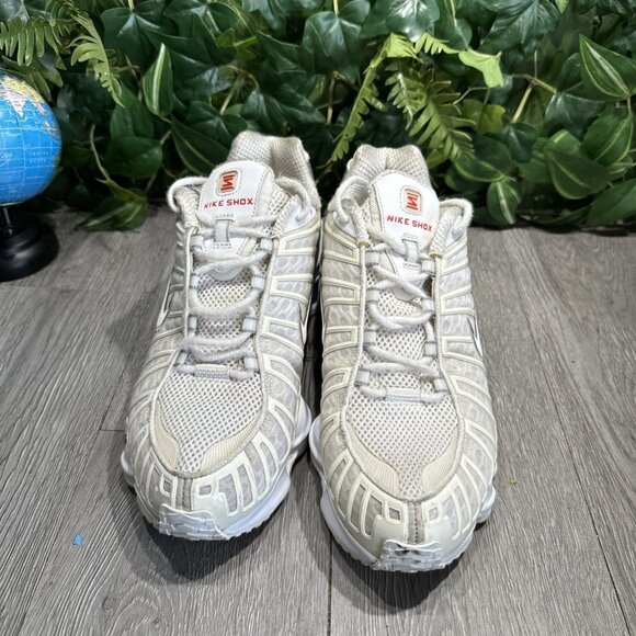 Nike Shox TL Shoes Mens Size 10.5 Running White Metallic Silver AV3595-100 - Picture 2 of 11
